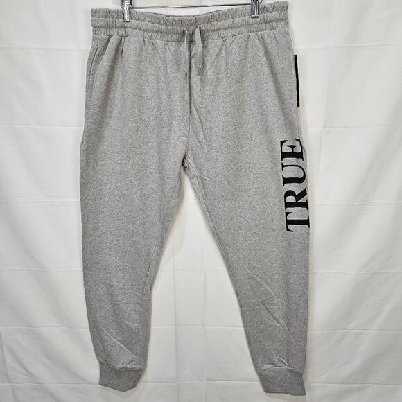 True Religion Gray Joggers Loungewear Size Large 108219 - Picture 1 of 9